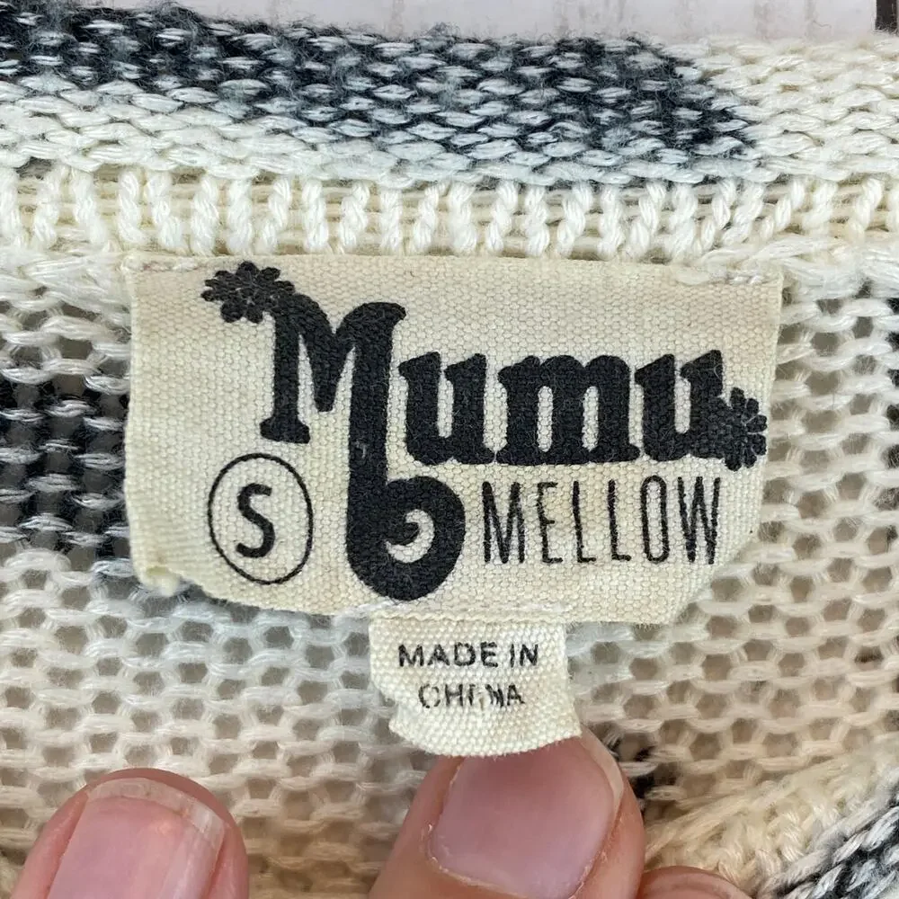 Show Me Your Mumu Mellow Animal Knit Leopard Relaxed Bonfire Sweater Size Small